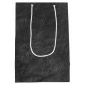 Sac Cadeau Moyen Code QR Anniversaire sur le cuir noir (Dos)