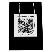 Sac Cadeau Moyen Code QR éditable et design simple personnalisable (Dos)