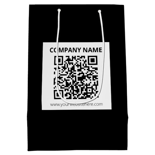 Sac Cadeau Moyen Code QR modifiable et conception simple personnali (Dos)