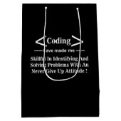 Sac Cadeau Moyen Coder Coder Programmer Développeur Coding (Dos)