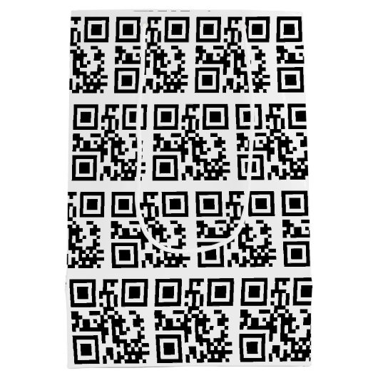 Sac Cadeau Moyen Codes QR Joyeux Vacances (Dos)