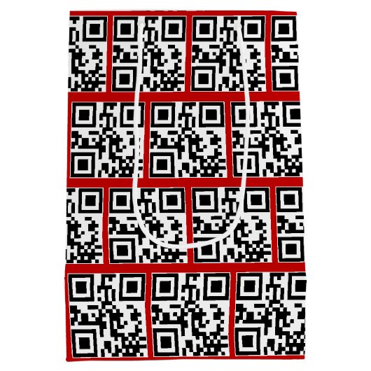 Sac Cadeau Moyen Codes QR Joyeux Vacances (Dos)