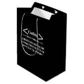 Sac Cadeau Moyen Codeur Programmeur Développeur Codeur Coding (Dos Angle)
