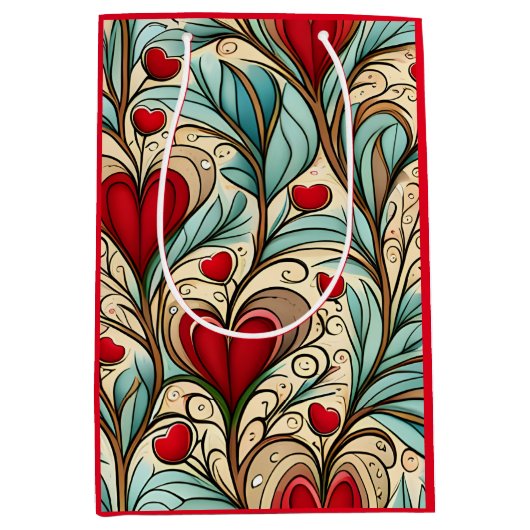 Sac Cadeau Moyen Coeur (Devant)