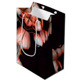 Sac Cadeau Moyen "Coeur blanc en noir du soleil" (Devant Angle)