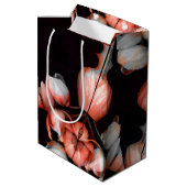 Sac Cadeau Moyen "Coeur blanc en noir du soleil" (Dos Angle)