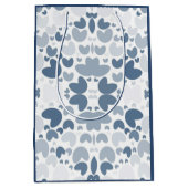 Sac Cadeau Moyen Coeur bleu (Devant)