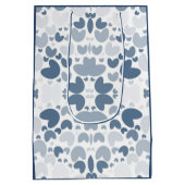 Sac Cadeau Moyen Coeur bleu (Dos)