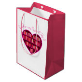 Sac Cadeau Moyen Coeur du livre (Dos Angle)