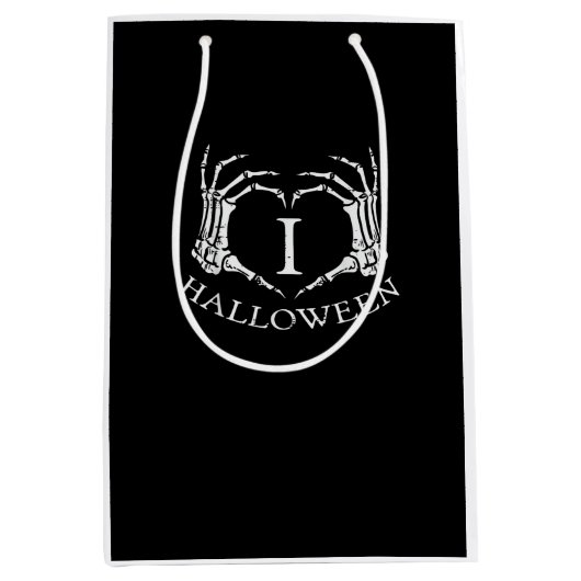 Sac Cadeau Moyen Coeur Halloween Squelette Costume main Hommes Femm (Devant)