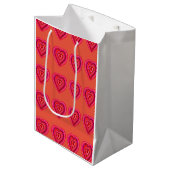 Sac Cadeau Moyen Coeur rose et rouge (Devant Angle)