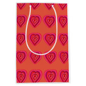 Sac Cadeau Moyen Coeur rose et rouge (Devant)