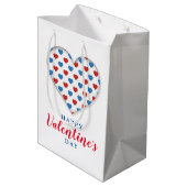 Sac Cadeau Moyen Coeur rouge et bleu (Dos Angle)