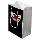 Sac Cadeau Moyen Coeur squelettique (Devant Angle)