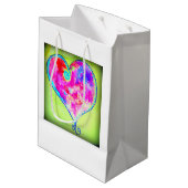 Sac Cadeau Moyen coeur tourbillonnant rose (Dos Angle)