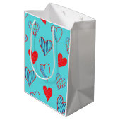 Sac Cadeau Moyen Cœurs (Dos Angle)