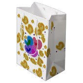 Sac Cadeau Moyen Coeurs colorés Design Saint Valentin (Dos Angle)