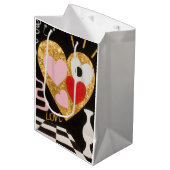 Sac Cadeau Moyen Coeurs d'amour (Devant Angle)