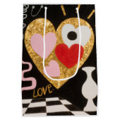 Sac Cadeau Moyen Coeurs d'amour (Dos)