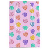 Sac Cadeau Moyen Coeurs de bonbons (Devant)