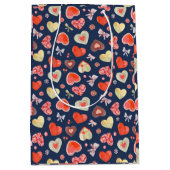 Sac Cadeau Moyen Coeurs de la belle Valentines (Devant)