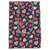 Sac Cadeau Moyen Coeurs de la belle Valentines (Dos)