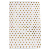 Sac Cadeau Moyen Coeurs d'or (Devant)