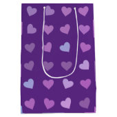 SAC CADEAU MOYEN COEURS PASTEL PURPLE (Dos)