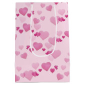 Sac Cadeau Moyen Cœurs roses (Dos)