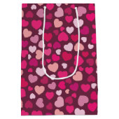 Sac Cadeau Moyen Coeurs roses (Dos)