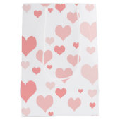 Sac Cadeau Moyen Coeurs roses (Dos)