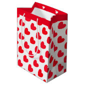 Sac Cadeau Moyen Coeurs rouges (Dos Angle)