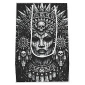 Sac Cadeau Moyen Coiffe de crâne aztèque par BurnsInHell (Dos)