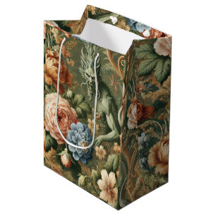Sac Cadeau Moyen Colère de Verdant - Design floral mythique