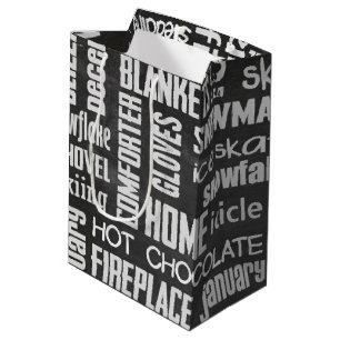 Sac Cadeau Moyen Collage du tableau de bord d'hiver