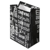 Sac Cadeau Moyen Collage du tableau de bord d'hiver (Devant Angle)