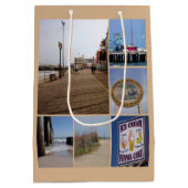 Sac Cadeau Moyen Collage photo de Atlantic City Beach (Dos)
