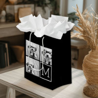 Collage photo tendance noir et blanc avec Monogram