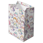 Sac Cadeau Moyen Collection Chubby Cartoon Chat Avec Coeurs (Devant Angle)