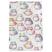 Sac Cadeau Moyen Collection Chubby Cartoon Chat Avec Coeurs (Dos)