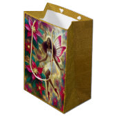 Sac Cadeau Moyen Collection de fées de Noël - Auburn (Devant Angle)