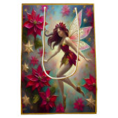 Sac Cadeau Moyen Collection de fées de Noël - Cheveux d'Auburn (Dos)