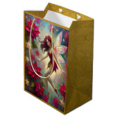 Sac Cadeau Moyen Collection de fées de Noël - Cheveux d'Auburn (Dos Angle)