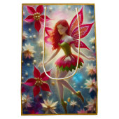 Sac Cadeau Moyen Collection de fées de Noël - Cheveux rouges (Dos)