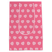 Sac Cadeau Moyen Collection de la Saint-Valentin rose moderne (Dos)