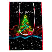 Sac Cadeau Moyen Collection de Noël moderne Neon (Dos)