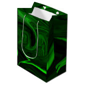 Sac Cadeau Moyen collection de pierres de malachite vert texture (Devant Angle)