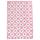 Sac Cadeau Moyen Collection des valentines du Coeur rose tendance (Dos)