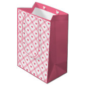Sac Cadeau Moyen Collection des valentines du Coeur rose tendance (Dos Angle)