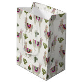 Sac Cadeau Moyen Collection Llamarama | Cute Llamas (Dos Angle)